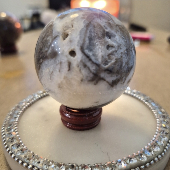 None Other - Natural Sphalerite Quartz Orb Sphere #1